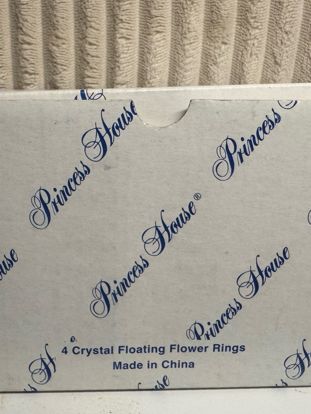 Princess House Crystal Floating Flower Rings - Pack of 4